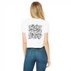 The Last Laugh Society Classic Women's Cropped Raw Edge T-Shirt