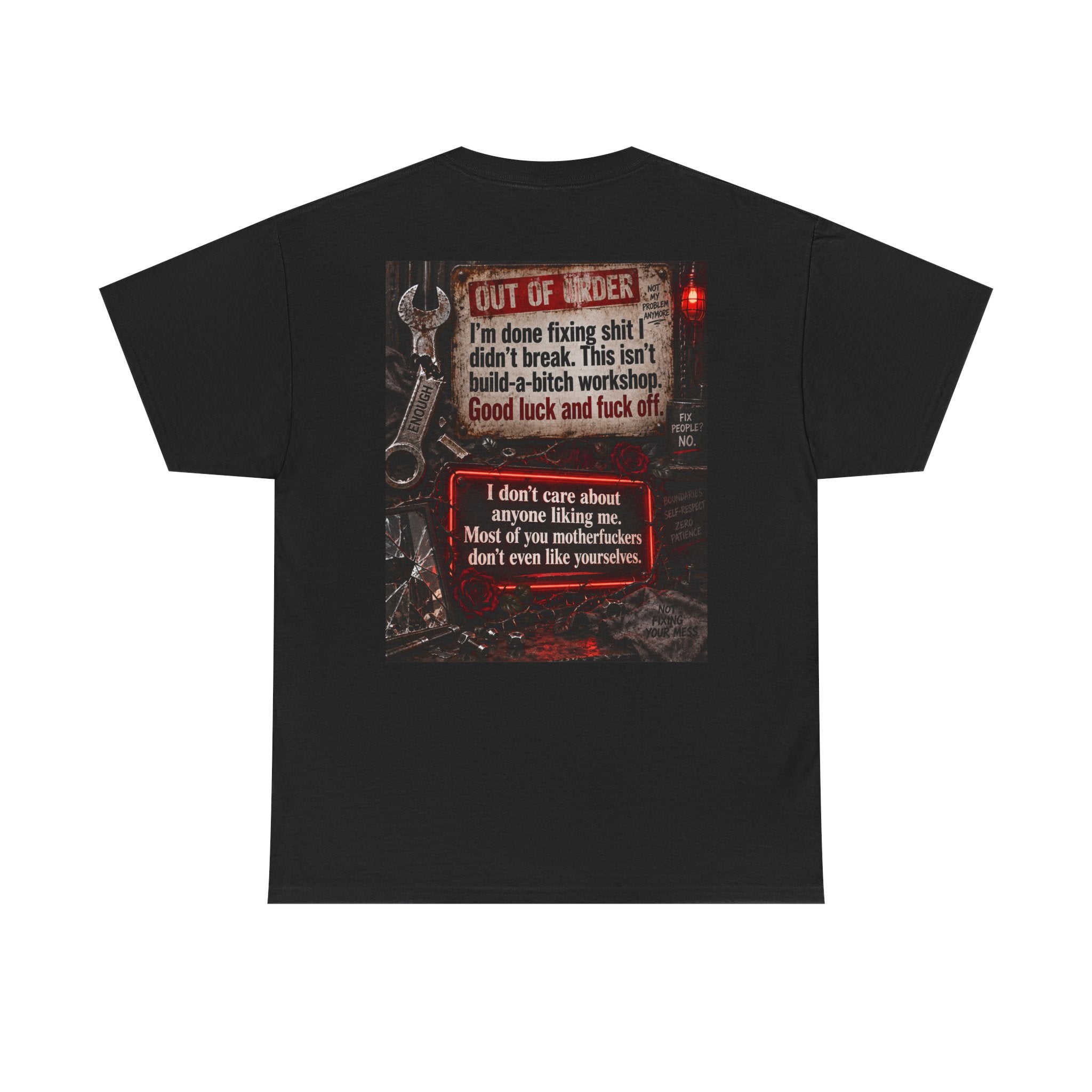 Mechanic Workshop T-Shirt — 'Out of Order' Funny Garage Repair Tee