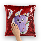 TRASH CAN MAN Sequin Cushion Cover