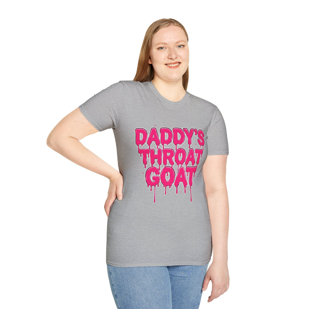 Graphic Tee — "Daddy's Throat" Drip Lettering Shirt