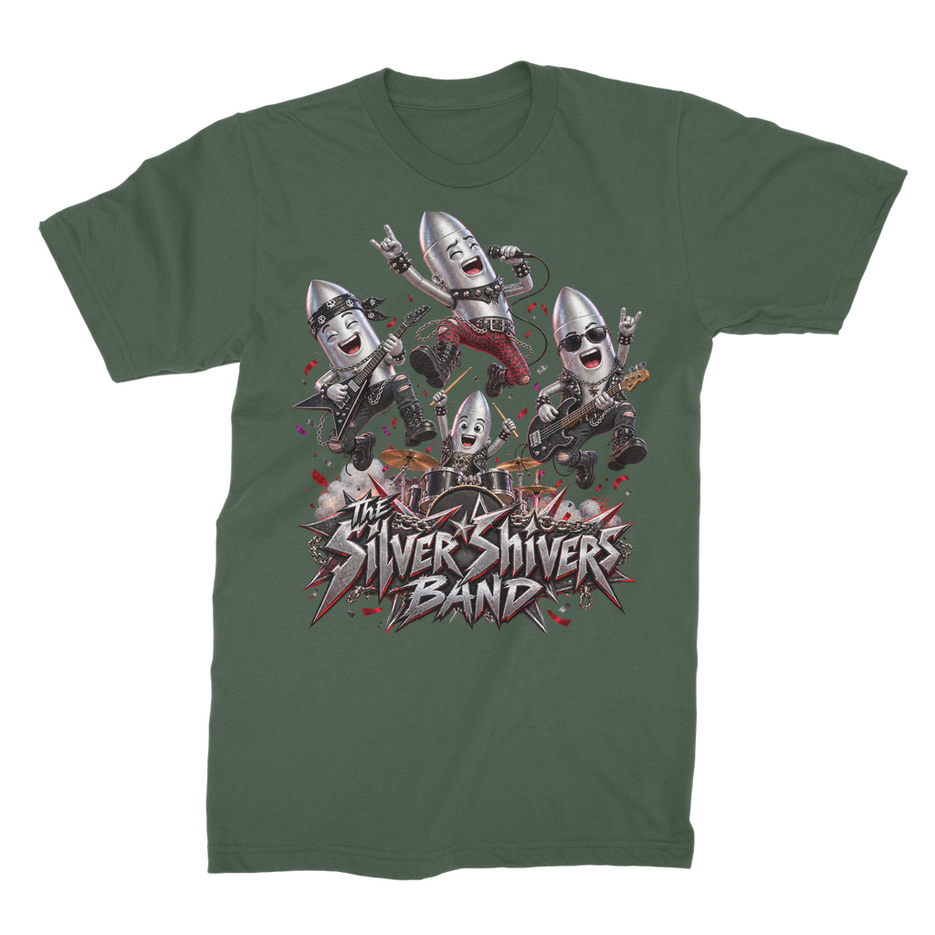 The Silver Shivers Band Unisex Heavy Cotton T-Shirt