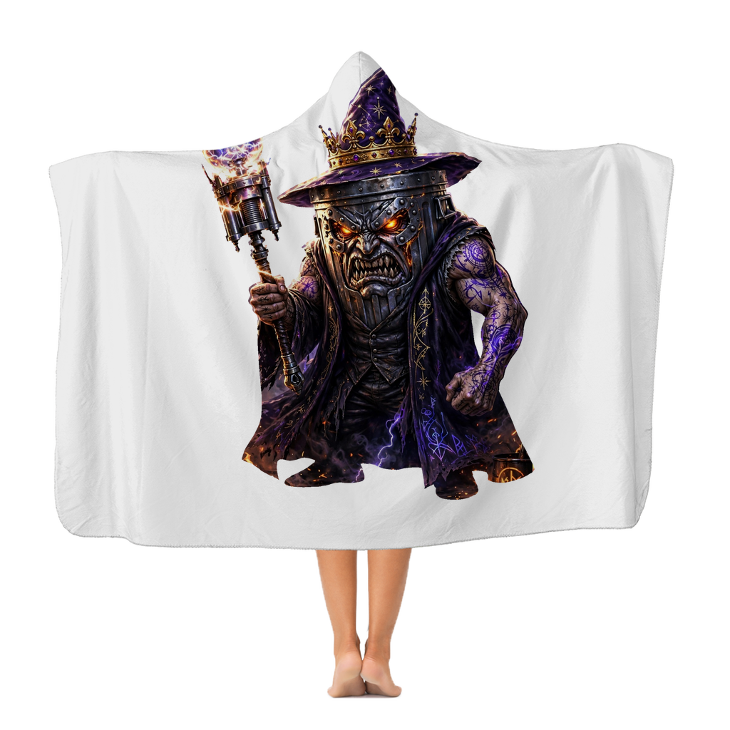 angry can man Premium Adult Hooded Blanket