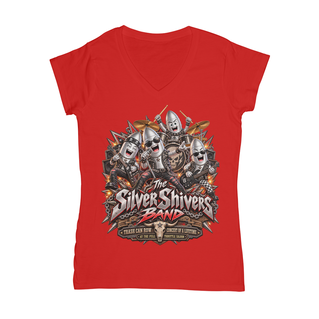 The Silver Shivers Band Classic Women's V-Neck T-Shirt