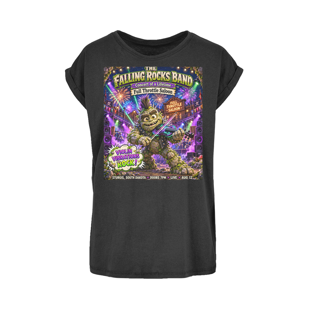 Falling Rocks COllection Women's Extended Shoulder T-Shirt XS-5XL