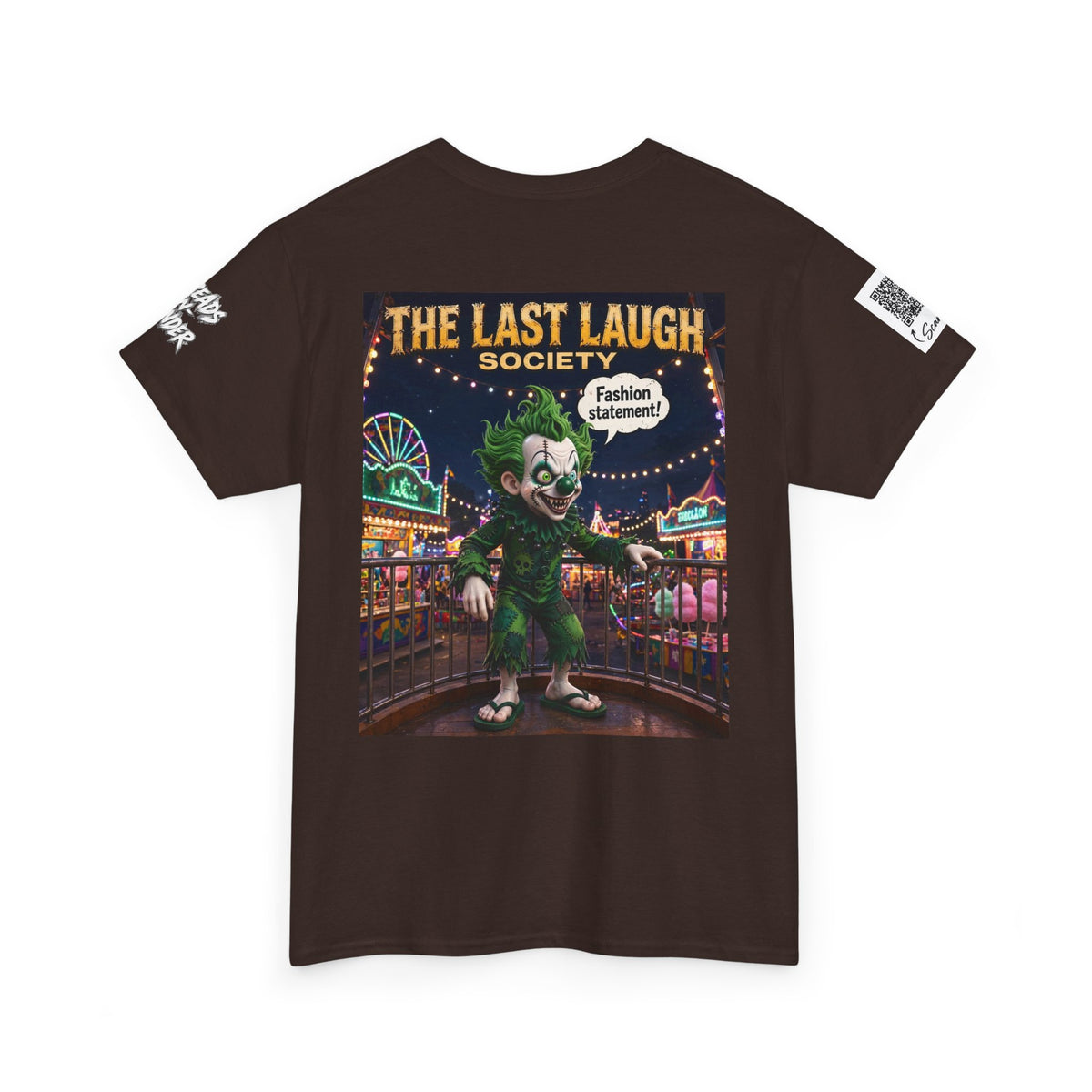 The Last Laugh Society Tee #141 — Carnival Clown Horror Graphic T-Shirt