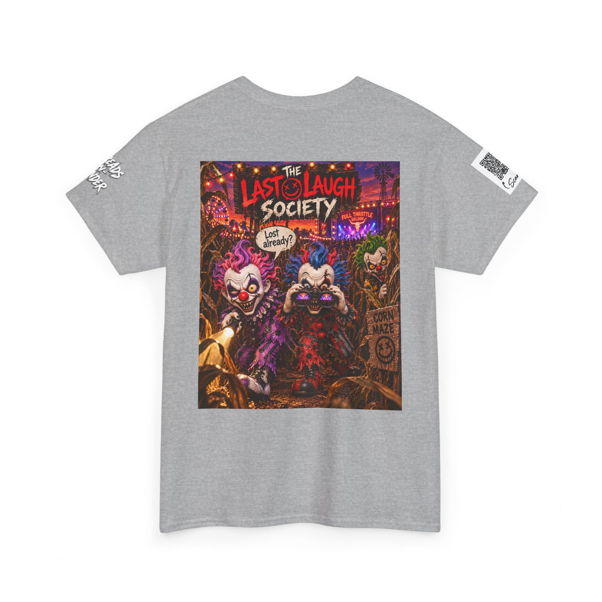The Last Laugh Society Tee #149 — Carnival Clown Horror Graphic T-Shirt