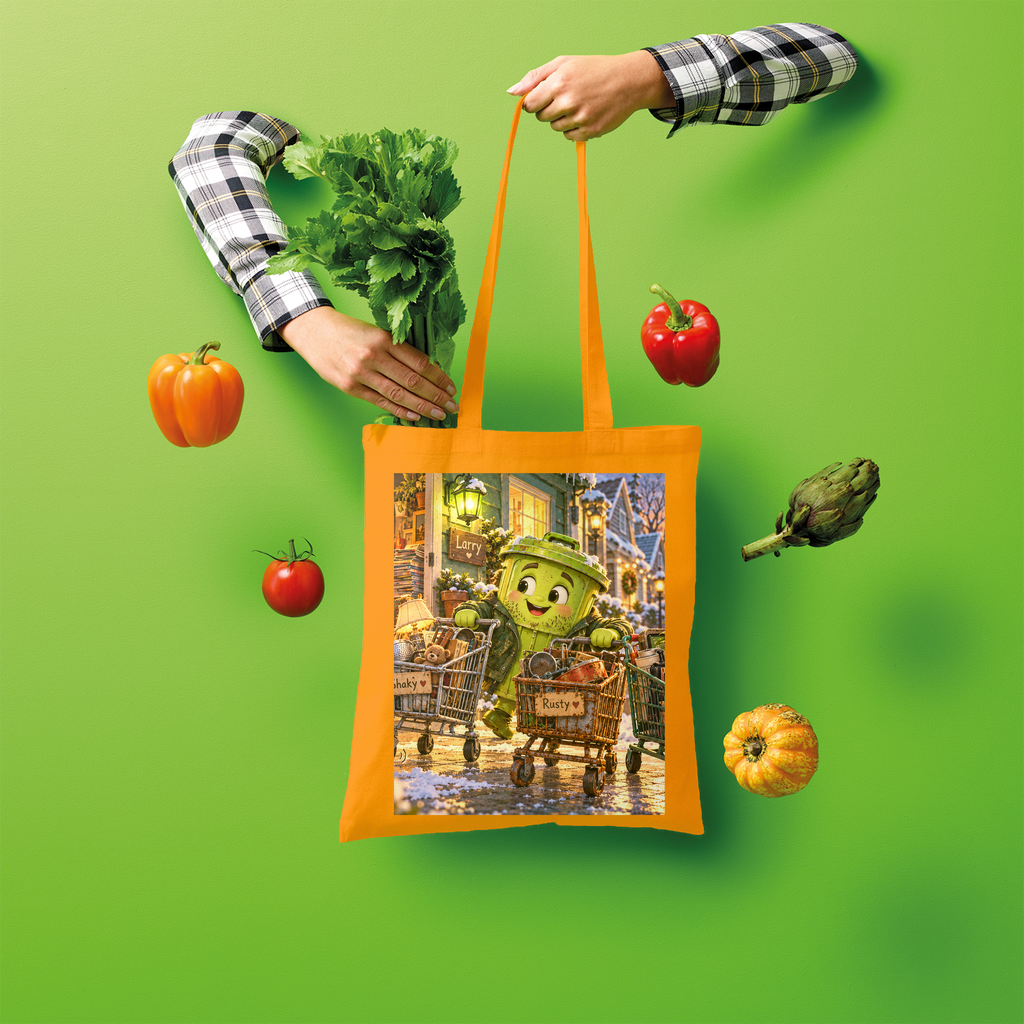 Trash Can Row Shopper Tote Bag