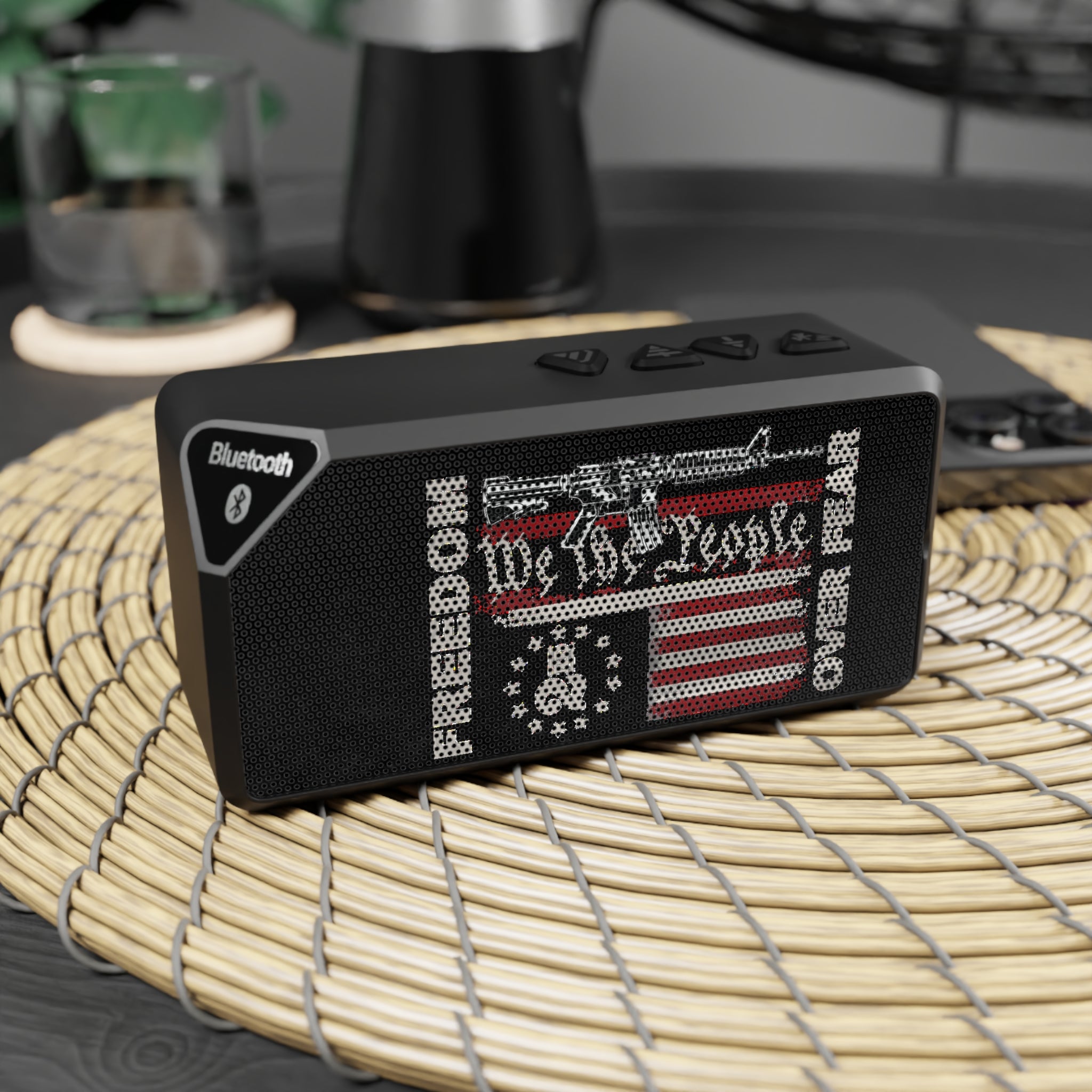 Bluetooth Speaker — Retro American Flag Jam Design