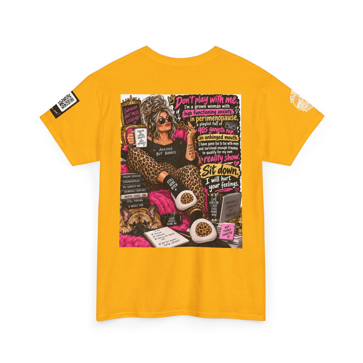 Grown Woman in Premenopause — 90s Gangsta Rap Back Graphic Tee