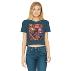 The Last Laugh Society Classic Women's Cropped Raw Edge T-Shirt