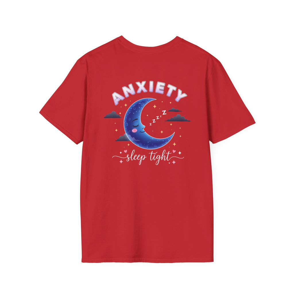 Anxiety Moon T-Shirt — 'Sleep Tight' Cute Moon & Stars Relaxation Tee