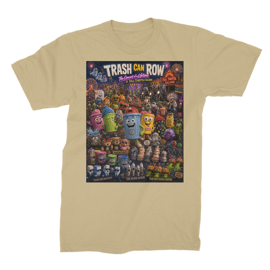 Trash Can Row: Concert for a Lifetime – Unisex Cotton T-Shirt