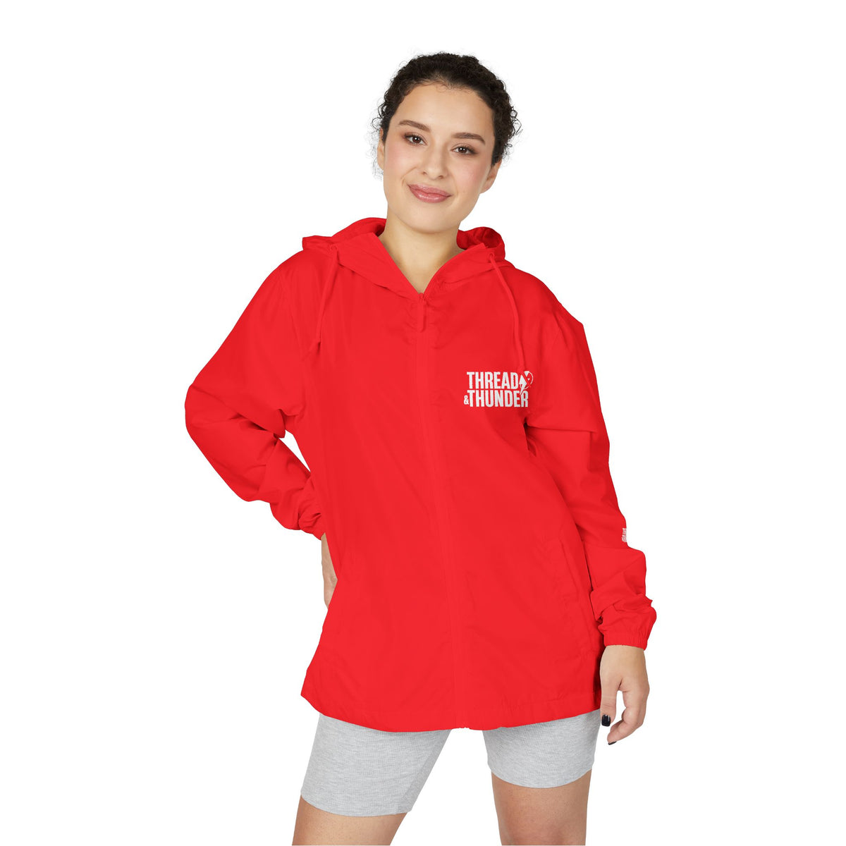 Windbreaker Jacket — '2nd Amendment: Unvaccinated Conservative' Patriotic Rifle Design