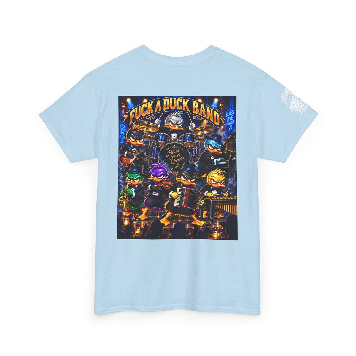 Blues, Tunes & Quacks — Duck Band Back Graphic Tee