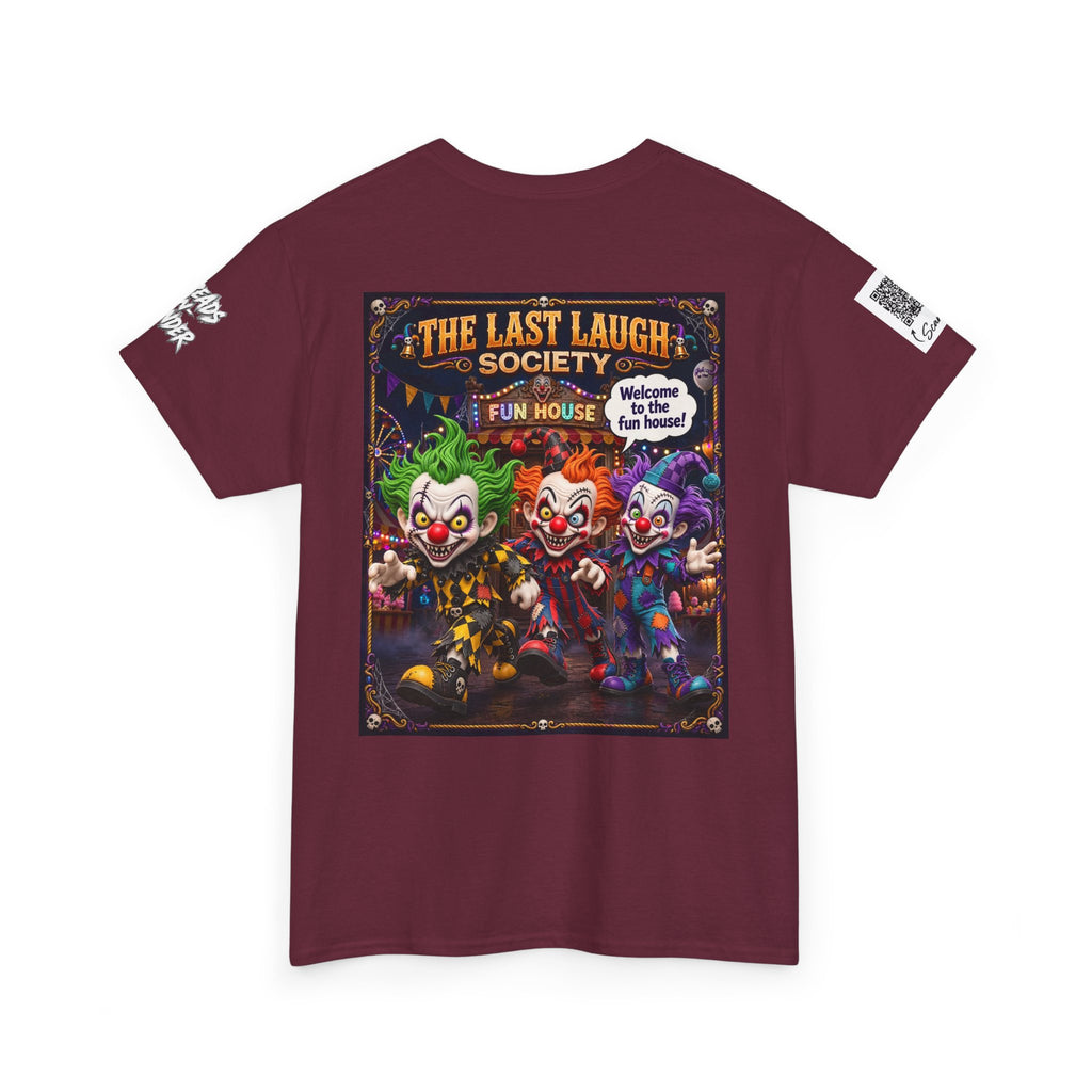 Copy of The Last Laugh Society Tee #115 — Carnival Clown Horror Graphic T-Shirt