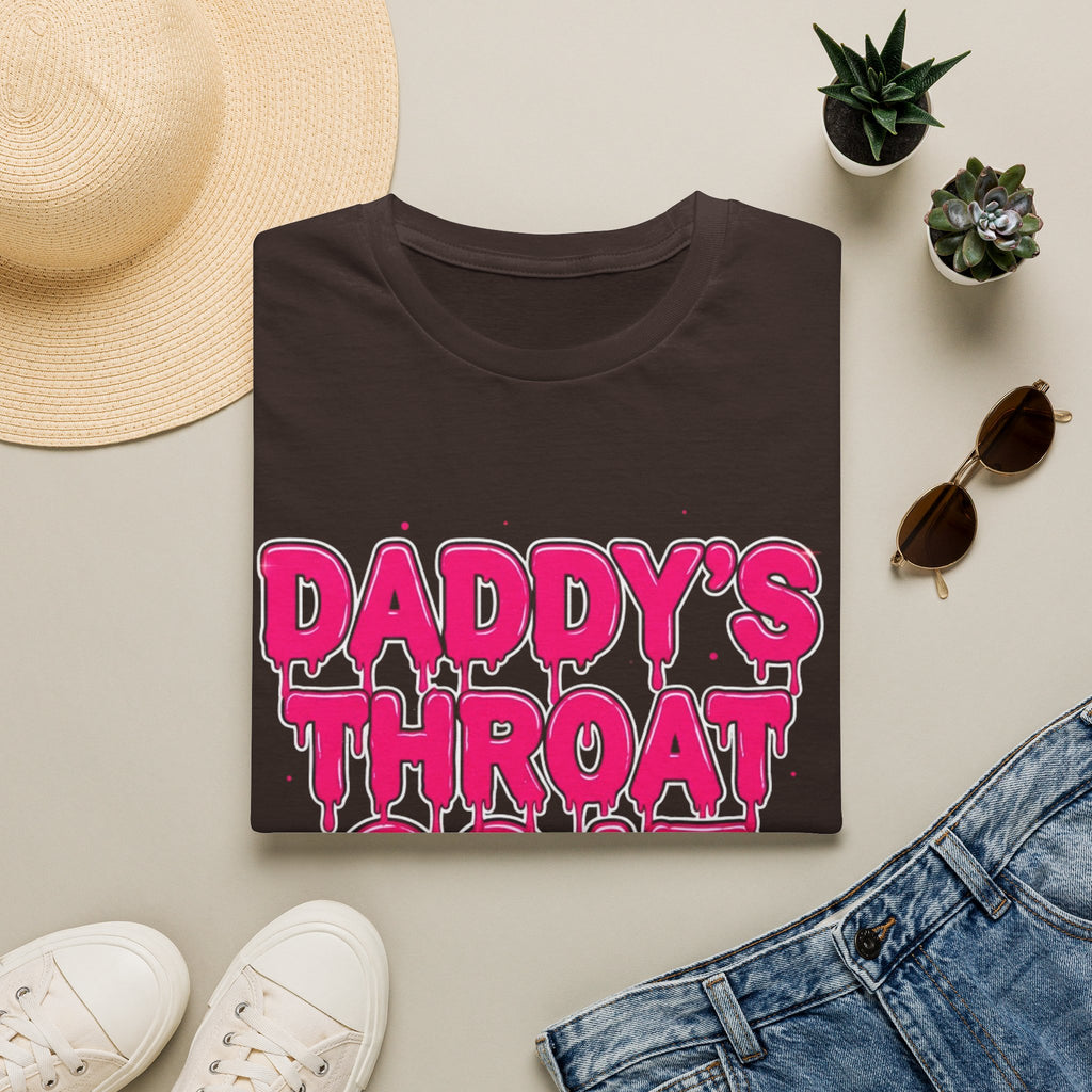 Graphic Tee — "Daddy's Throat" Drip Lettering Shirt