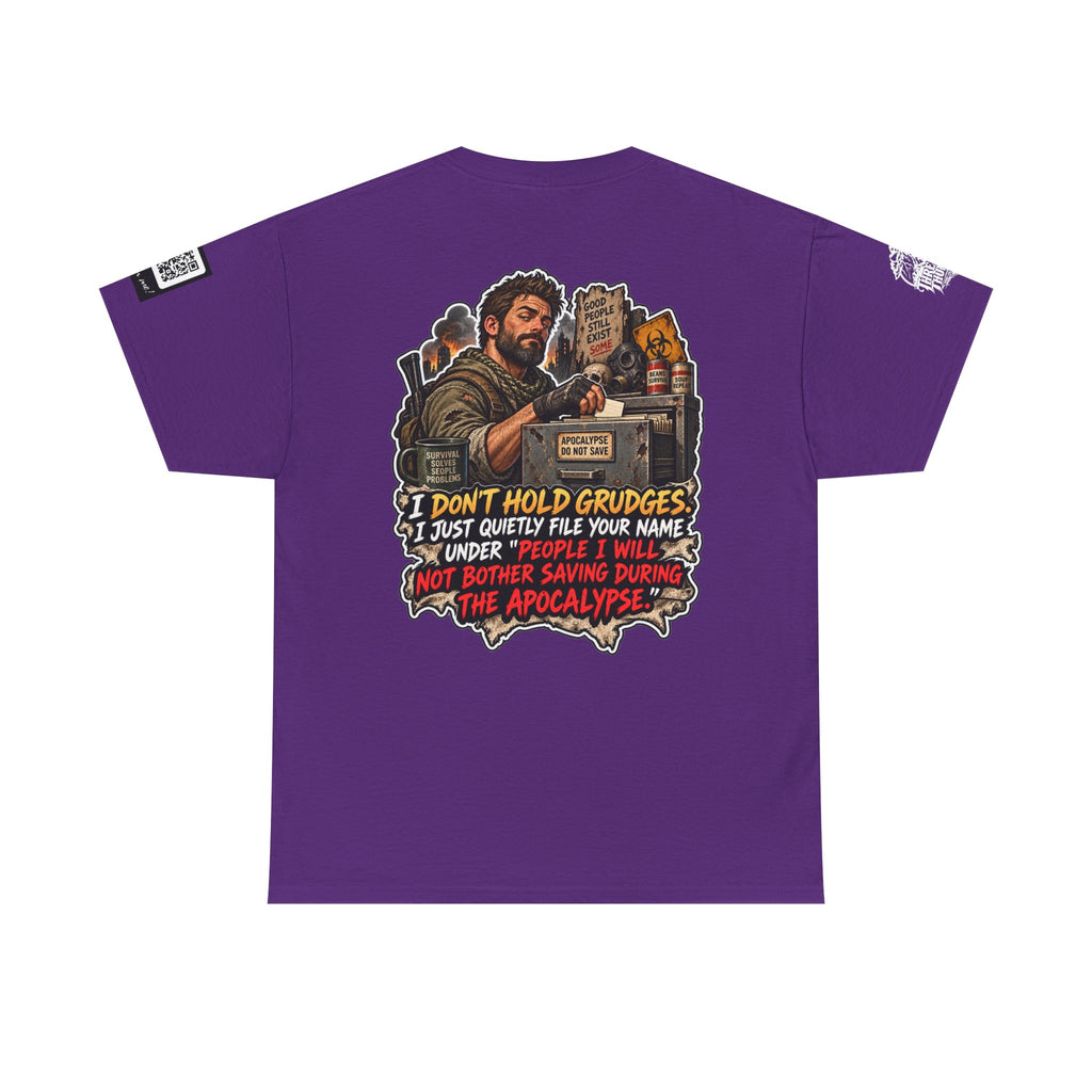 Apocalypse Grudge List — People I Won’t Save Back Graphic Tee