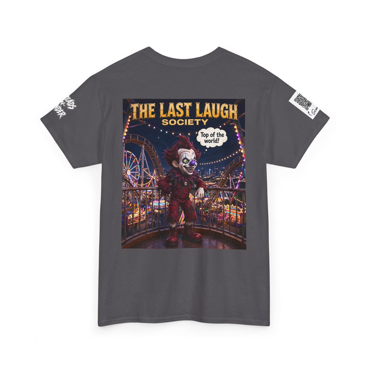 The Last Laugh Society Tee #111 — Carnival Clown Horror Graphic T-Shirt