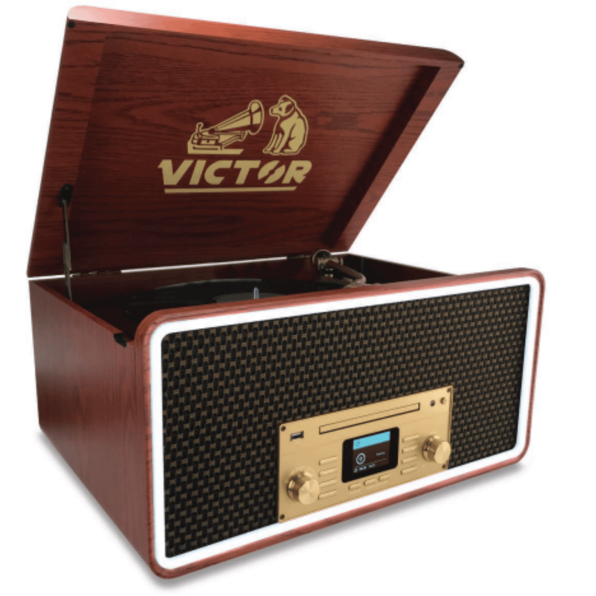 Victor Fremont 8-in-1 Wood Music Center - Refurbished