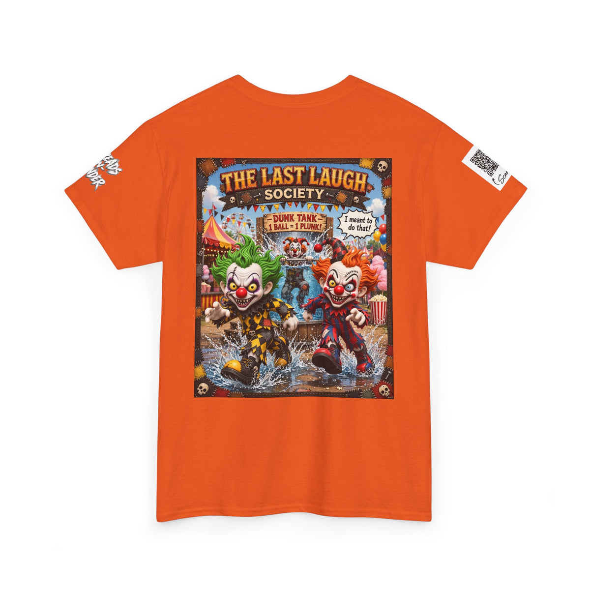 The Last Laugh Society Tee #131 — Carnival Clown Horror Graphic T-Shirt