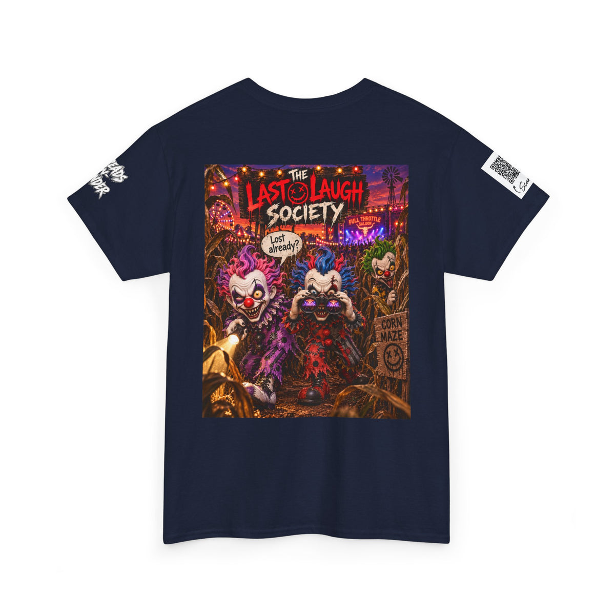The Last Laugh Society Tee #149 — Carnival Clown Horror Graphic T-Shirt