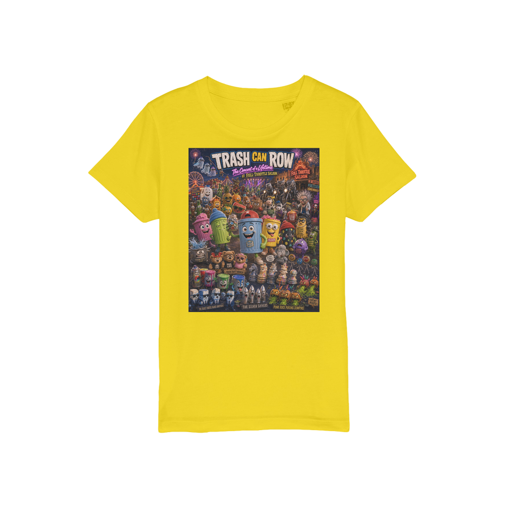 Trash Can Row CONCERT FOR A LIFETIME Organic Jersey Kids T-Shirt