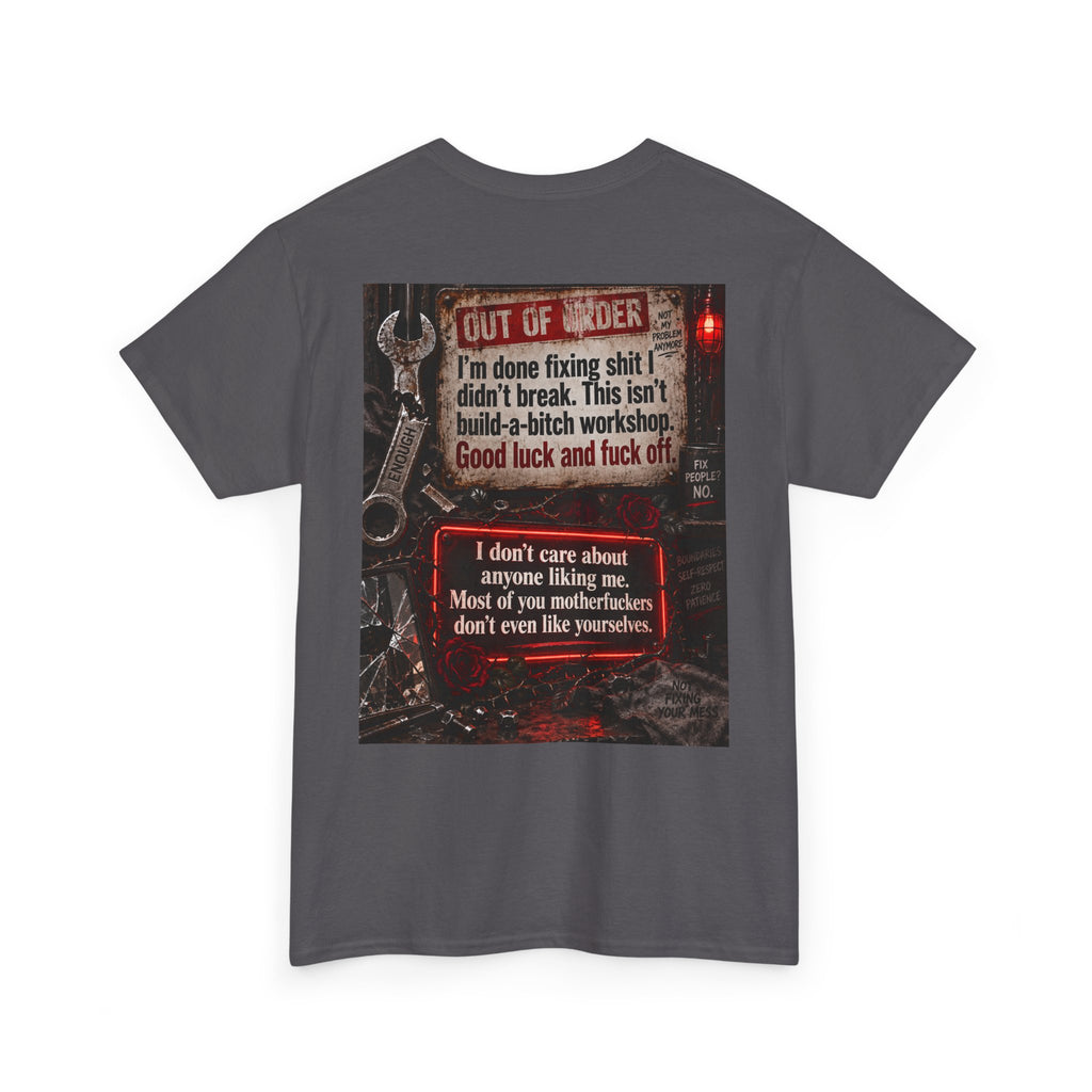 Mechanic Workshop T-Shirt — 'Out of Order' Funny Garage Repair Tee