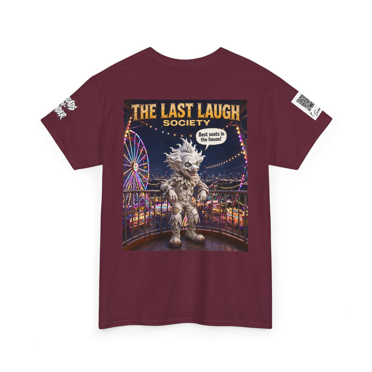 The Last Laugh Society Tee #109 — Carnival Clown Horror Graphic T-Shirt