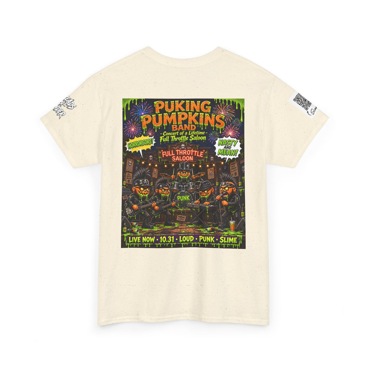 The puking Pumpkins Band — Concert of Life - Horror Graphic T-Shirt