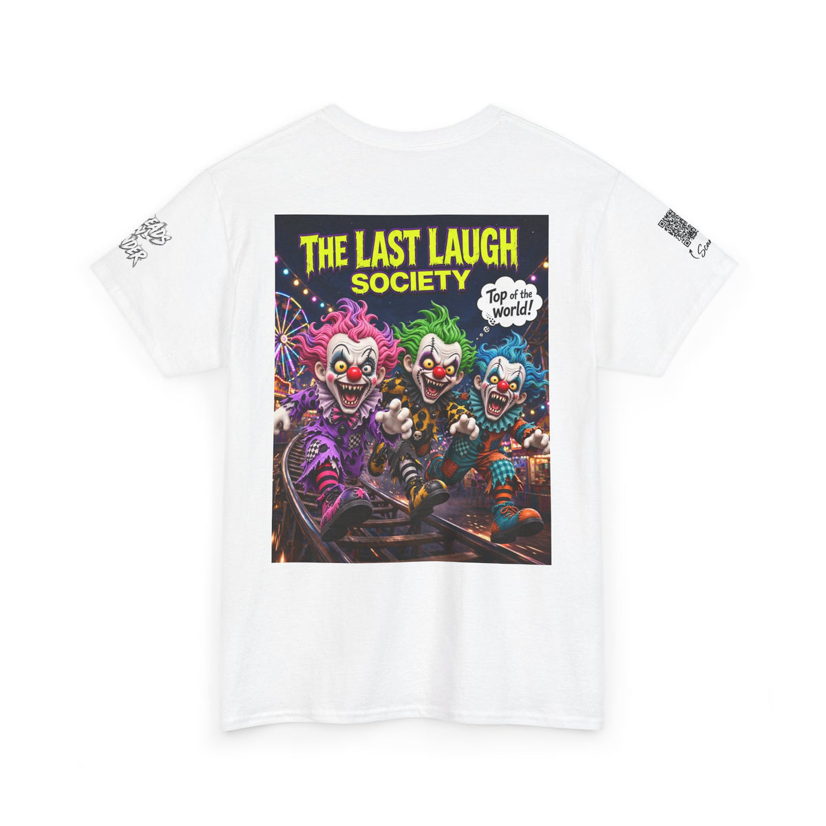 The Last Laugh Society Tee #141 — Carnival Clown Horror Graphic T-Shirt
