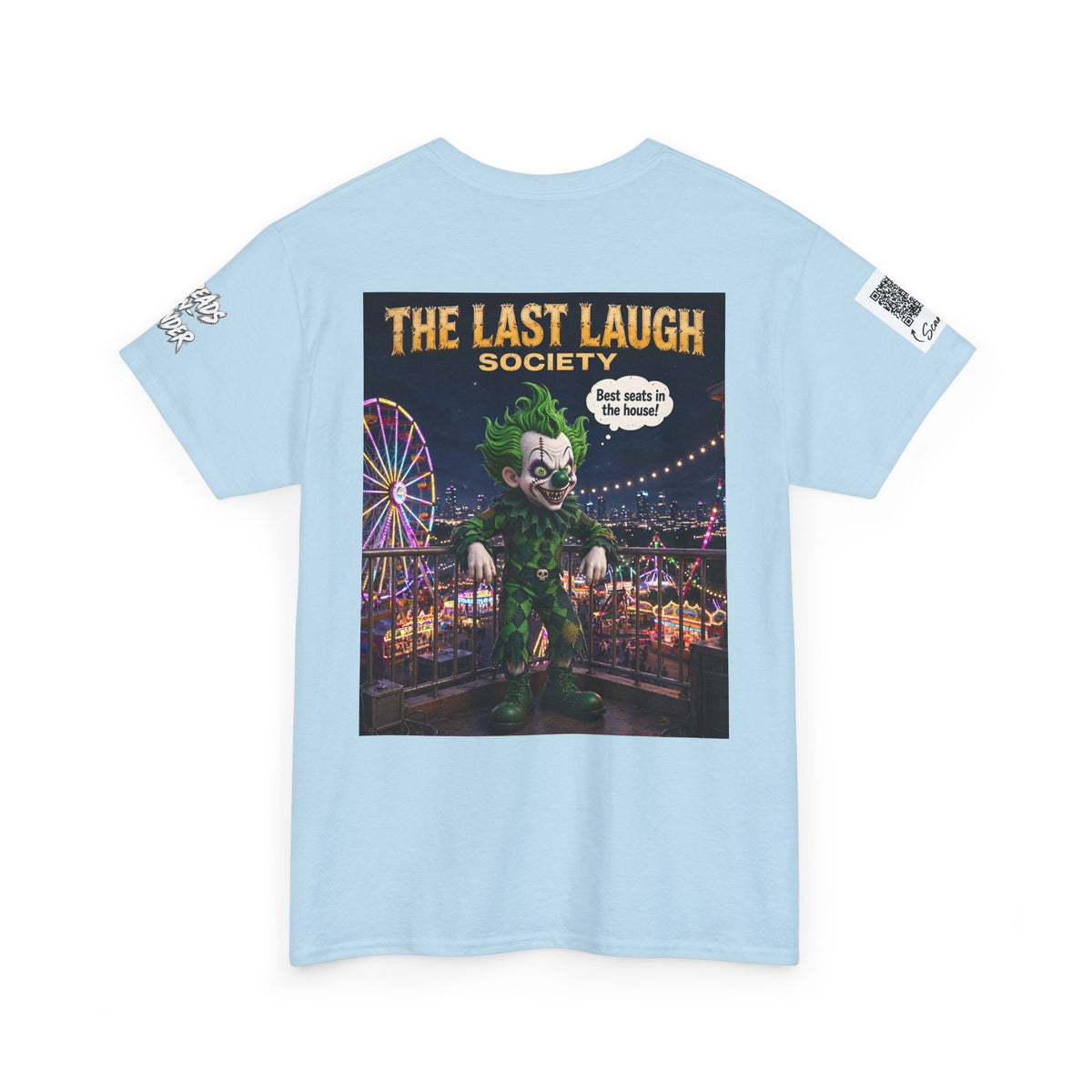 The Last Laugh Society Tee #154 — Carnival Clown Horror Graphic T-Shirt