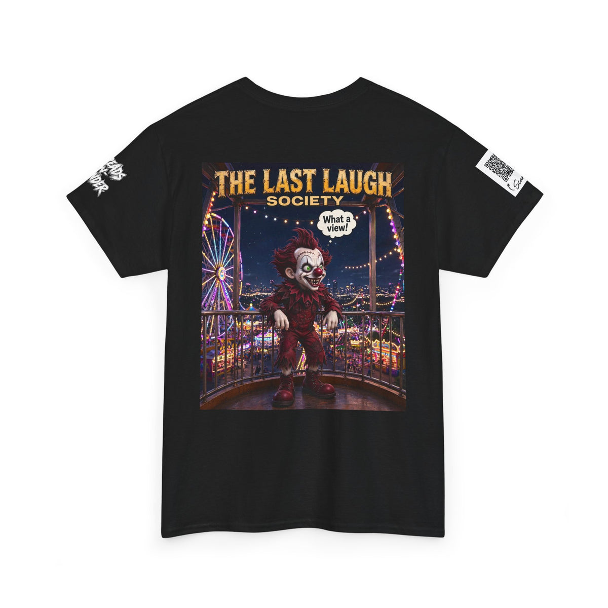 The Last Laugh Society Tee #101 — Carnival Clown Horror Graphic T-Shirt