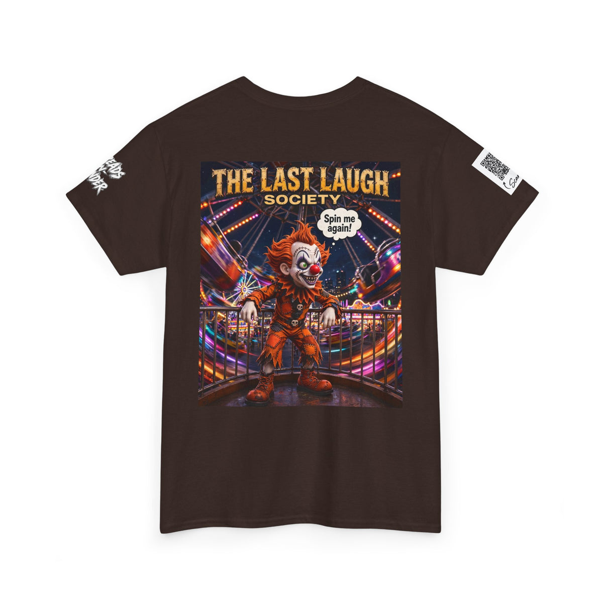The Last Laugh Society Tee #163 — Carnival Clown Horror Graphic T-Shirt