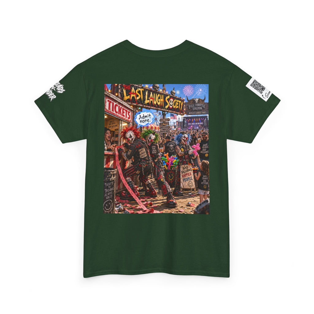 The Last Laugh Society Tee #142 — Carnival Clown Horror Graphic T-Shirt