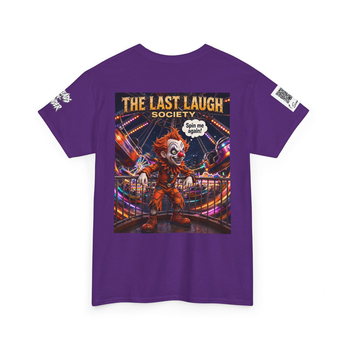 The Last Laugh Society Tee #163 — Carnival Clown Horror Graphic T-Shirt