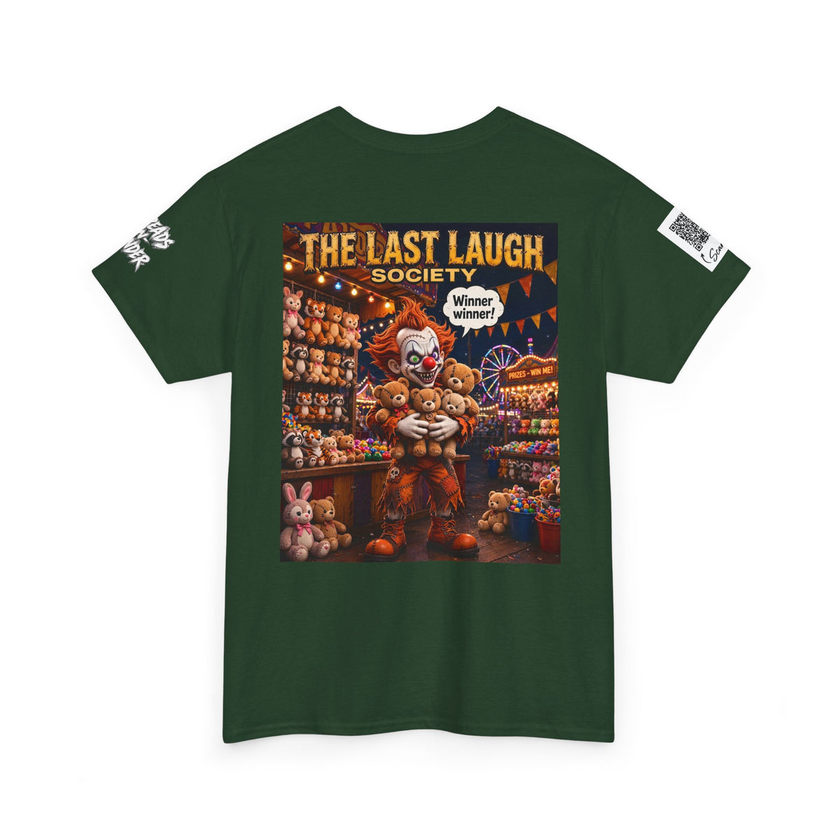 The Last Laugh Society Tee #157 — Carnival Clown Horror Graphic T-Shirt