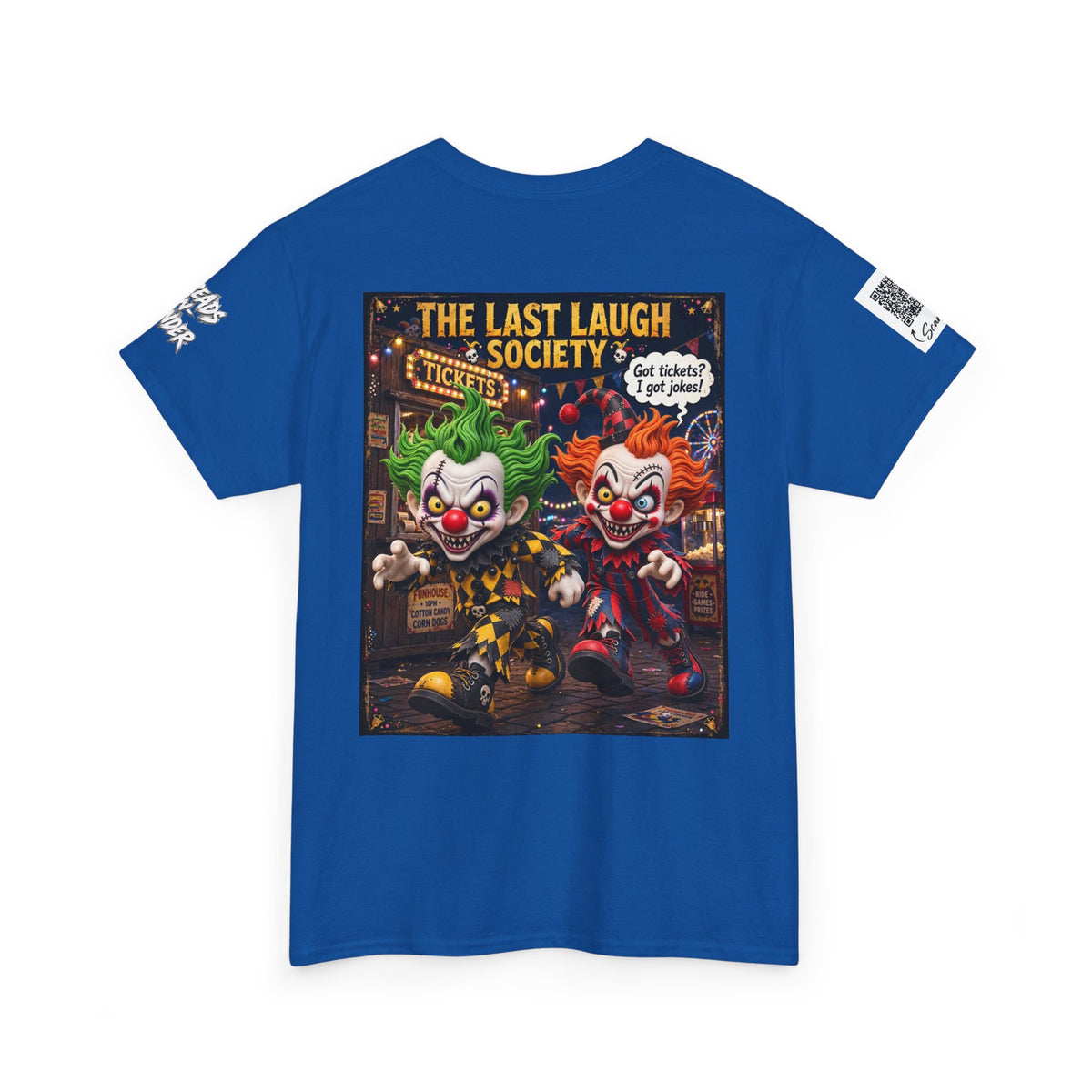 The Last Laugh Society Tee #135 — Carnival Clown Horror Graphic T-Shirt