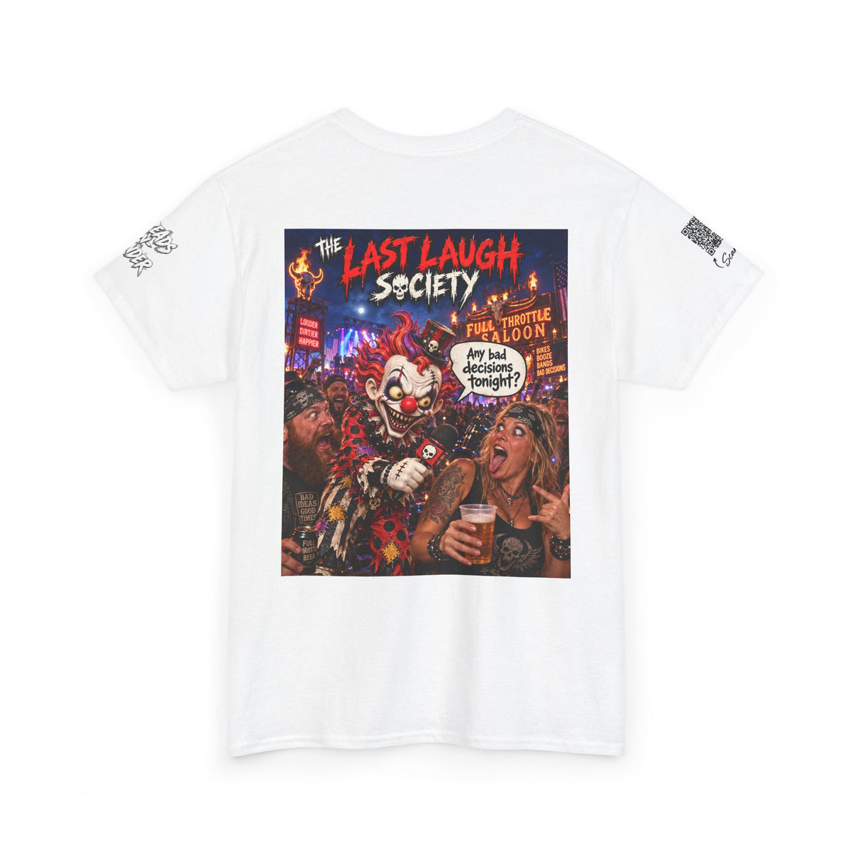 The Last Laugh Society Tee #131 — Carnival Clown Horror Graphic T-Shirt