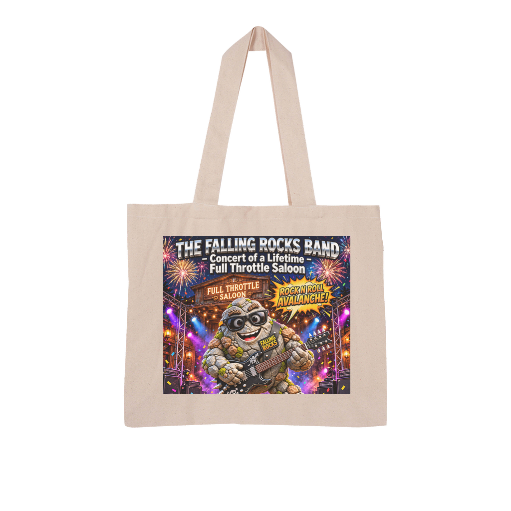 Falling Rocks COllection Large Organic Tote Bag