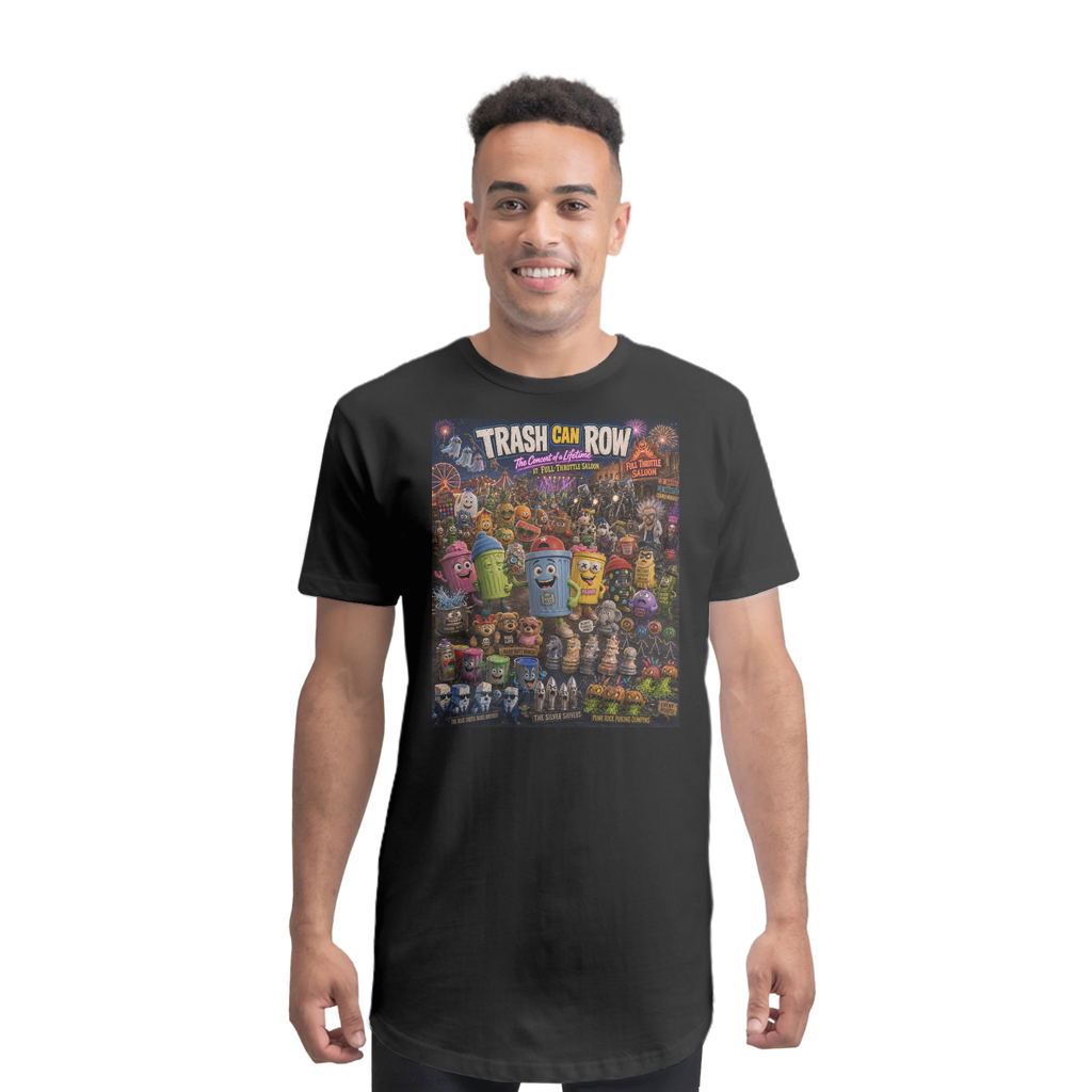 Trash Can Row CONCERT FOR A LIFETIME Premium Long Body T-Shirt