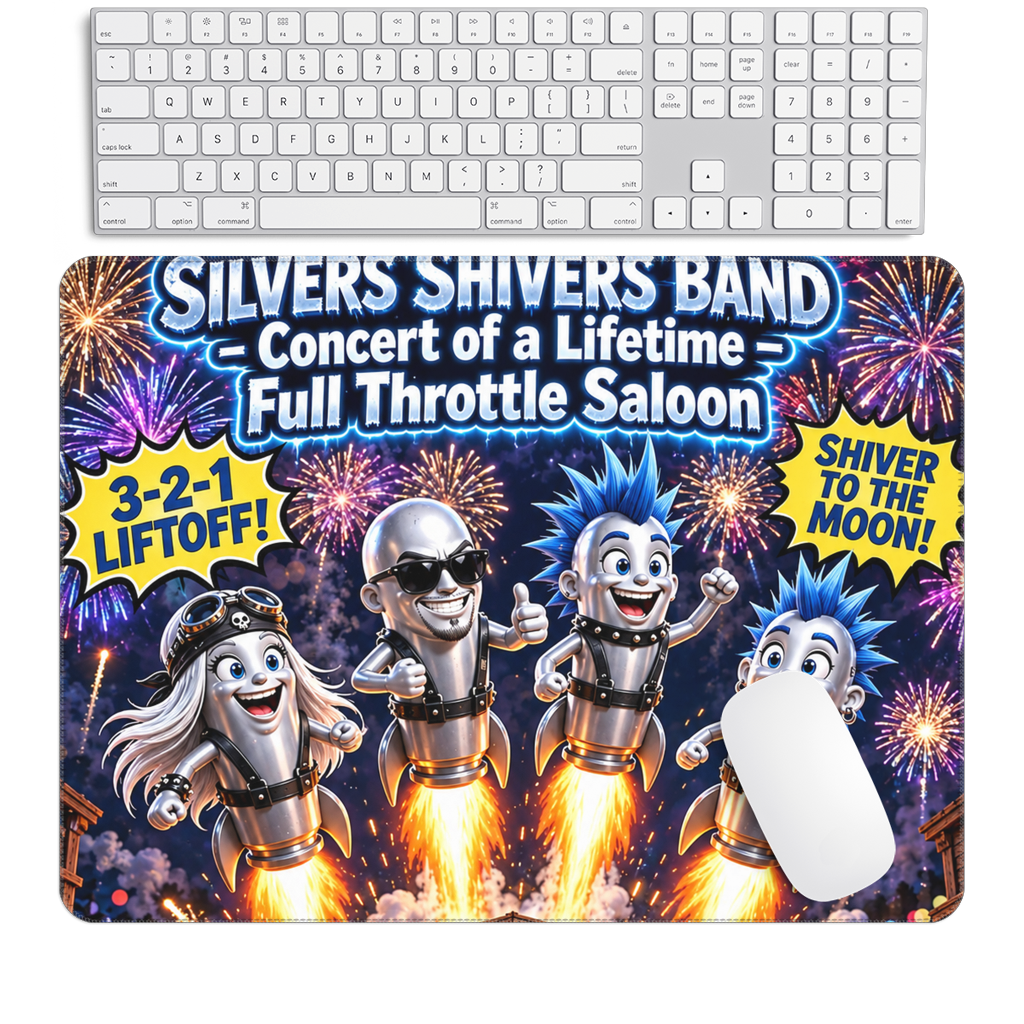 The Silver Shivers Band Large Gaming Pad