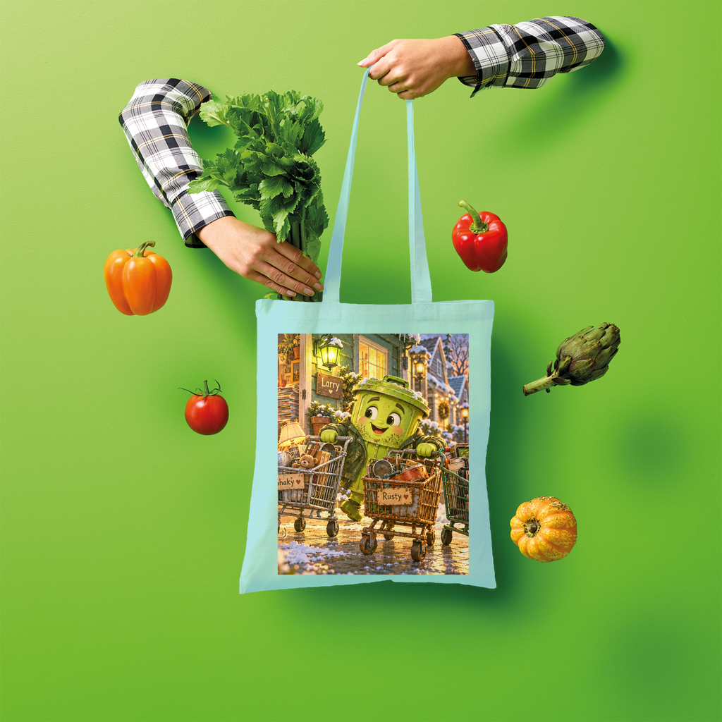 Trash Can Row Shopper Tote Bag