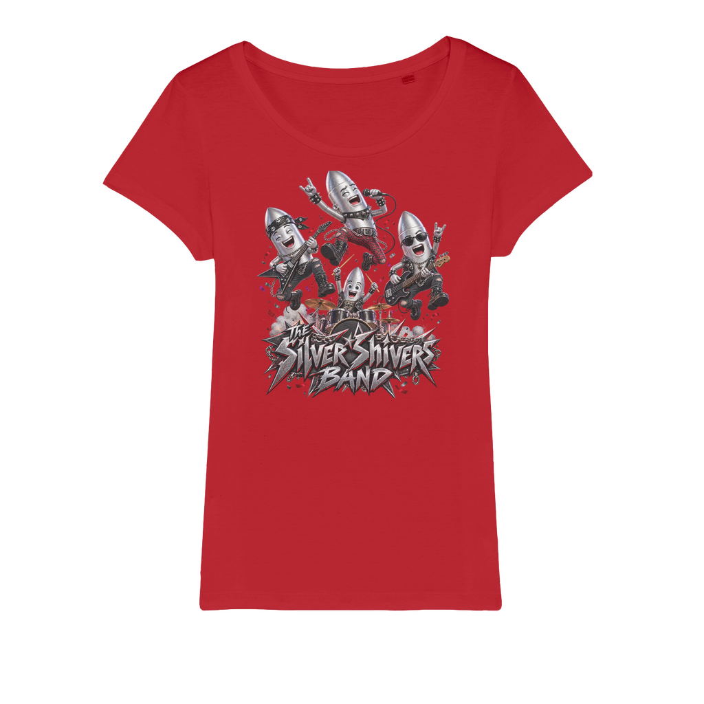 The Silver Shivers Band Organic Jersey Womens T-Shirt