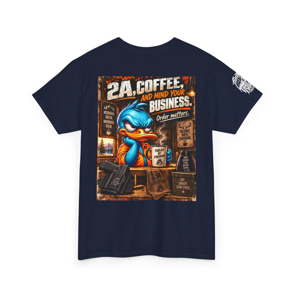2A, Coffee, and Mind Your Business Back Graphic Tee