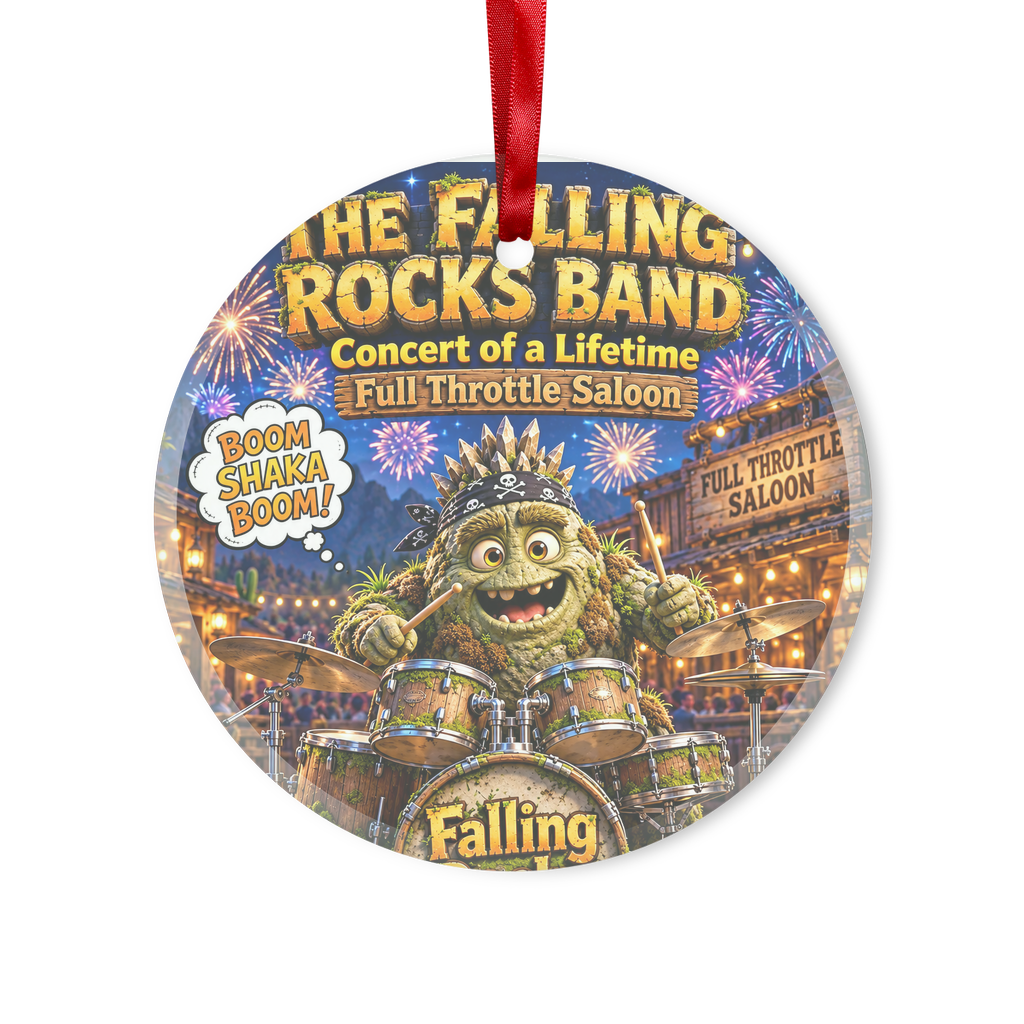 Falling Rocks COllection Glass Hanging Ornament