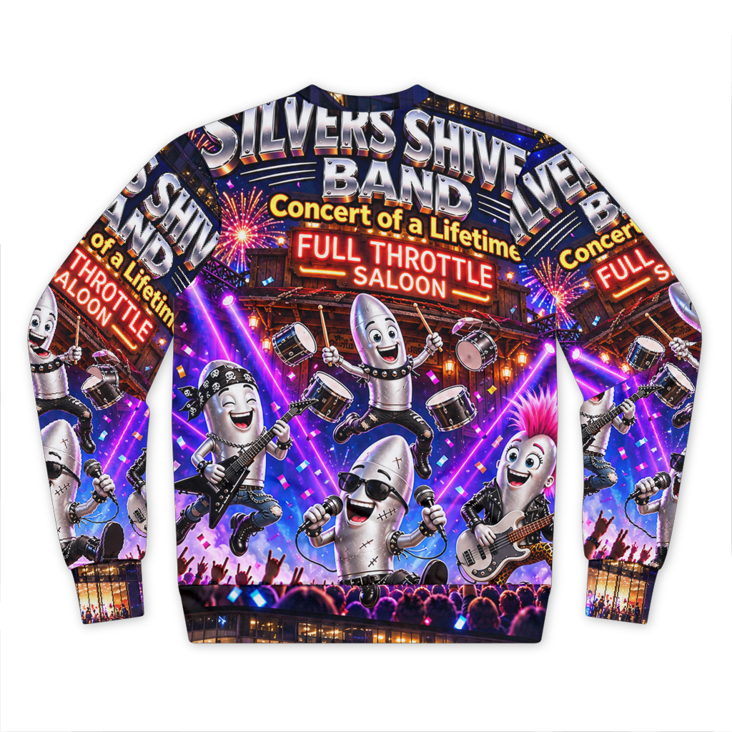 The Silver Shivers Band Premium Cut and Sew Sublimation Unisex Sweatshirt