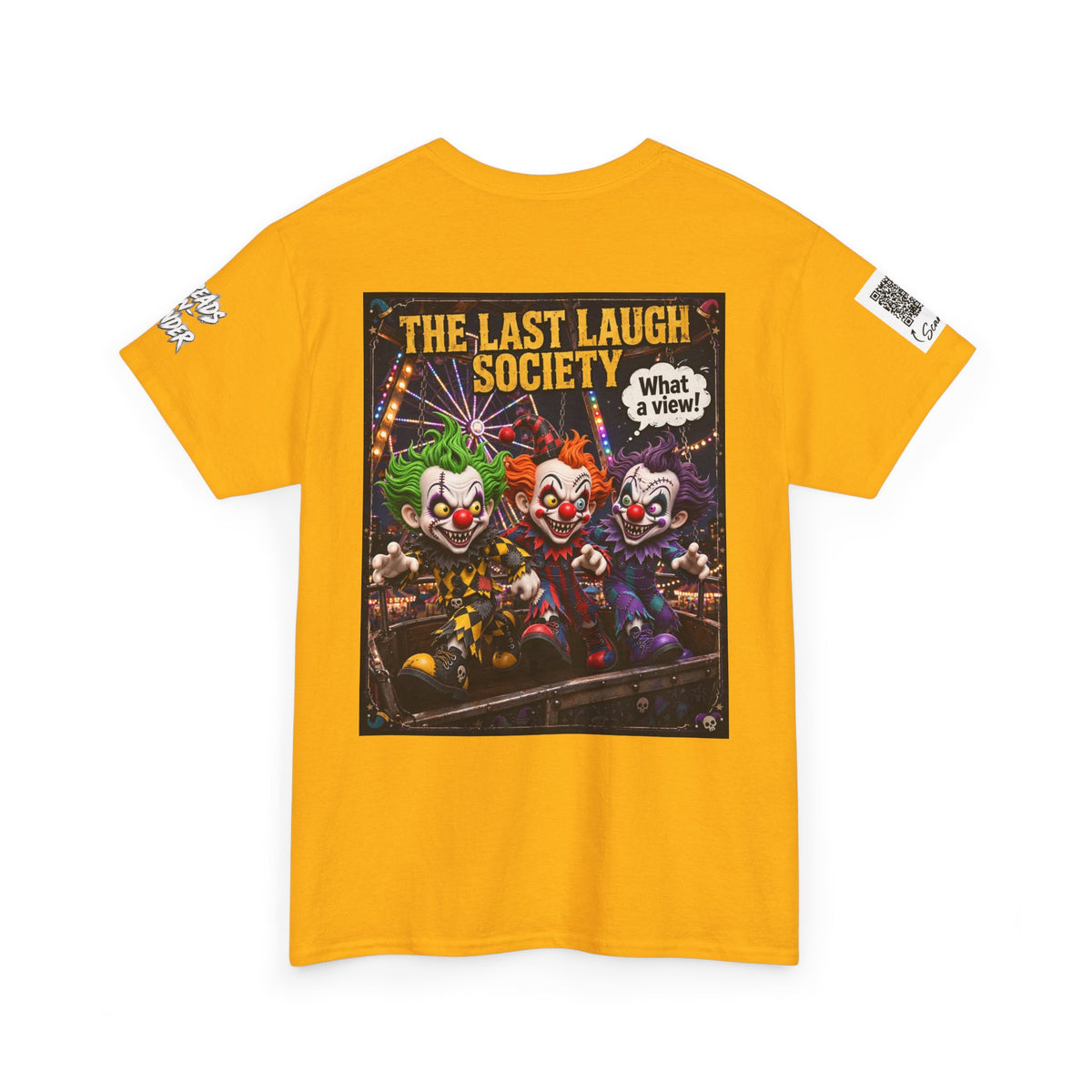 The Last Laugh Society Tee #143 — Carnival Clown Horror Graphic T-Shirt