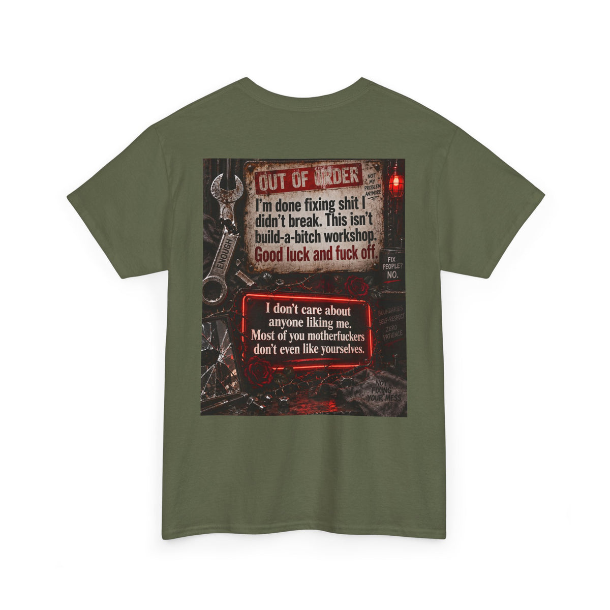 Mechanic Workshop T-Shirt — 'Out of Order' Funny Garage Repair Tee