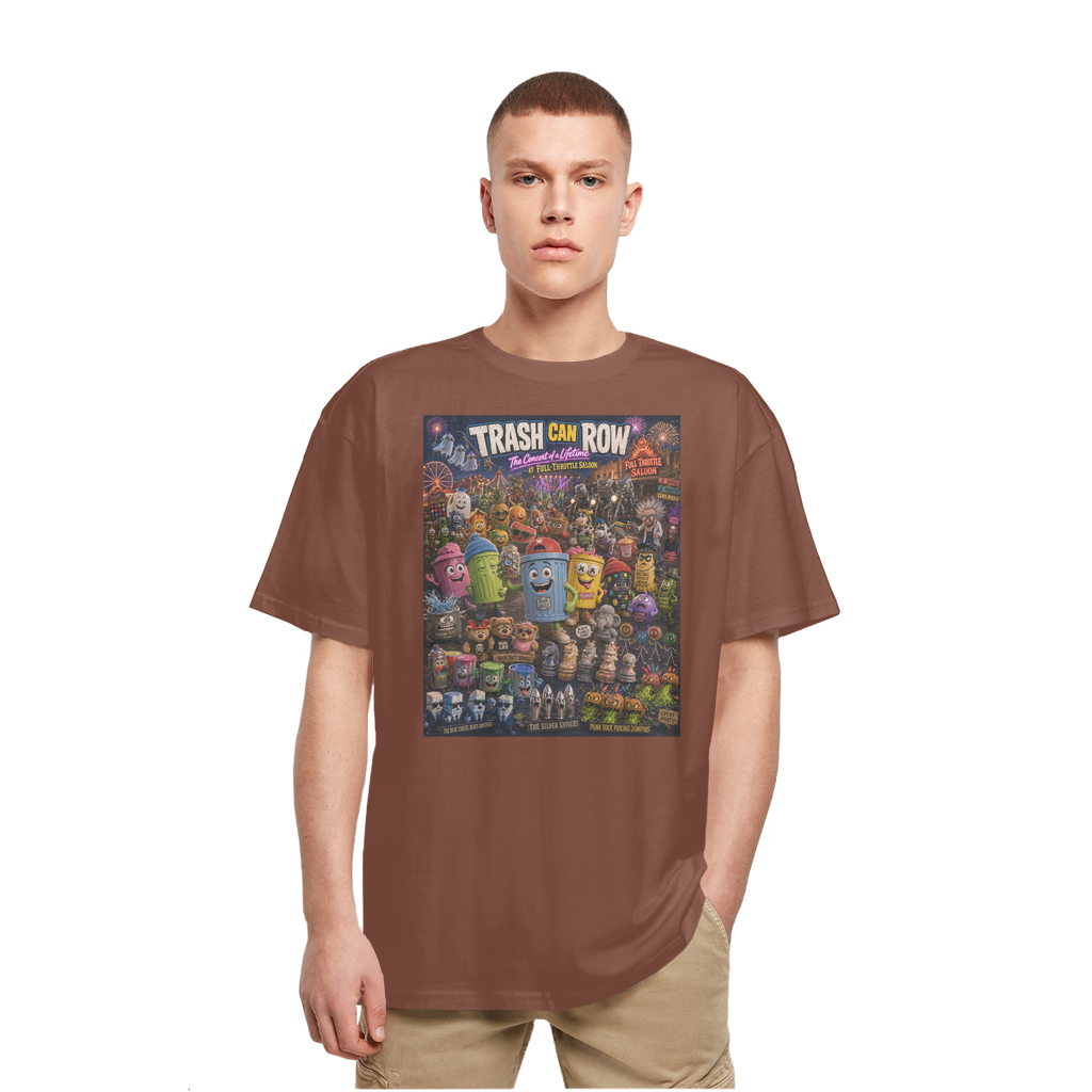 Trash Can Row CONCERT FOR A LIFETIME Heavy Oversized T-Shirt