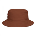 Bucket Hat - Red Liesbovt Homeland Security Skull Logo